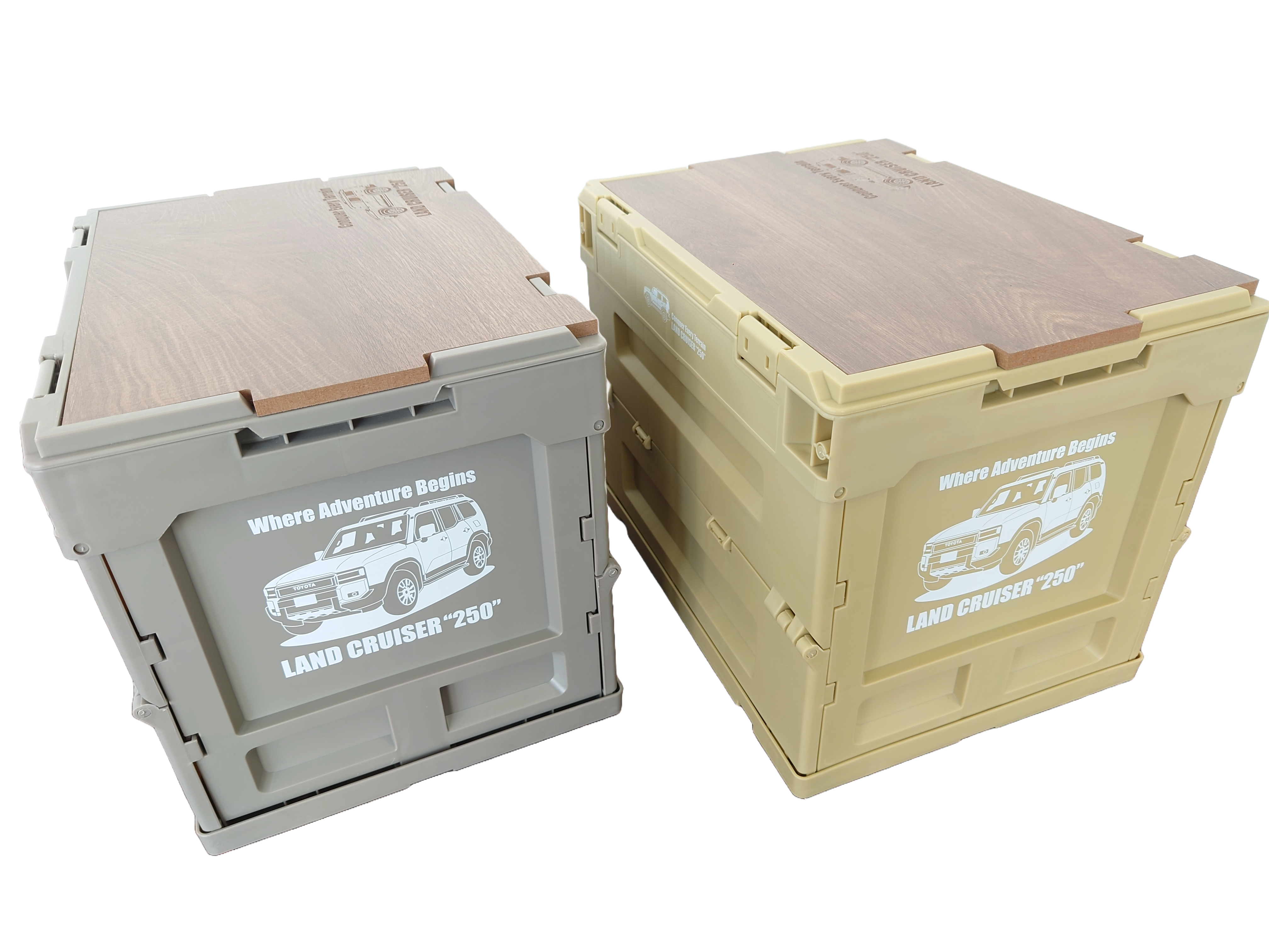 【限定】2個セット アイボリー ランクル コンテナ 折りたたみ ボックス BOX 限定】2個セット アイボリー ランクル コンテナ 折りたたみ