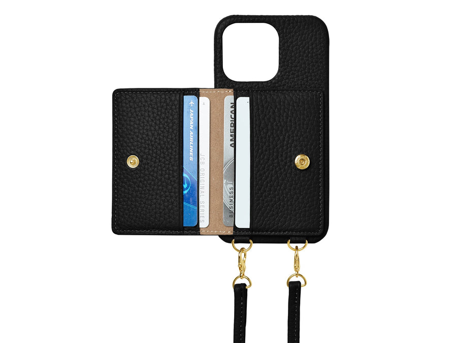 LADELINE Shoulder Strap 4Cards Case iPhone15