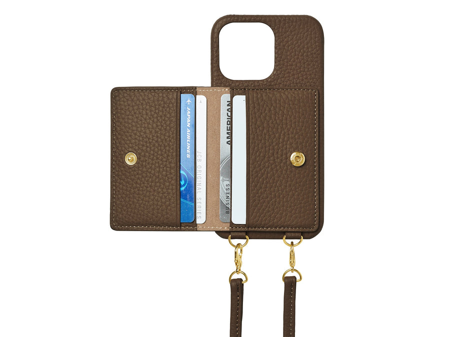 LADELINE Shoulder Strap 4Cards Case iPhone15