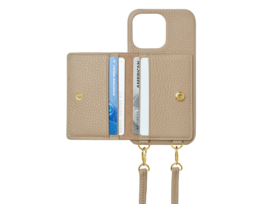 LADELINE Shoulder Strap 4Cards Case iPhone15