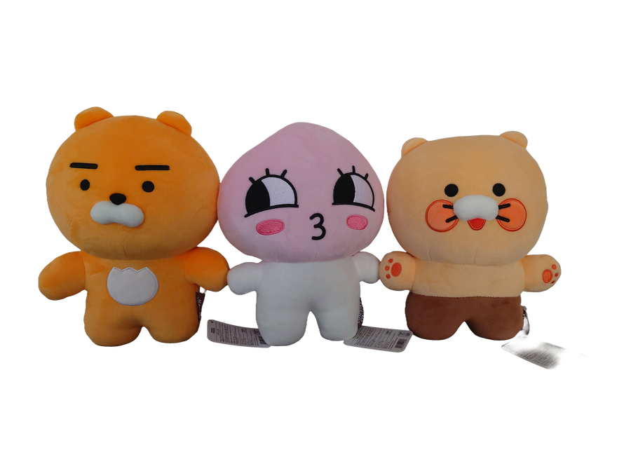KAKAO FRIENDS クッションヌイグルミ　ライアン＆アピーチ＆チュンシク