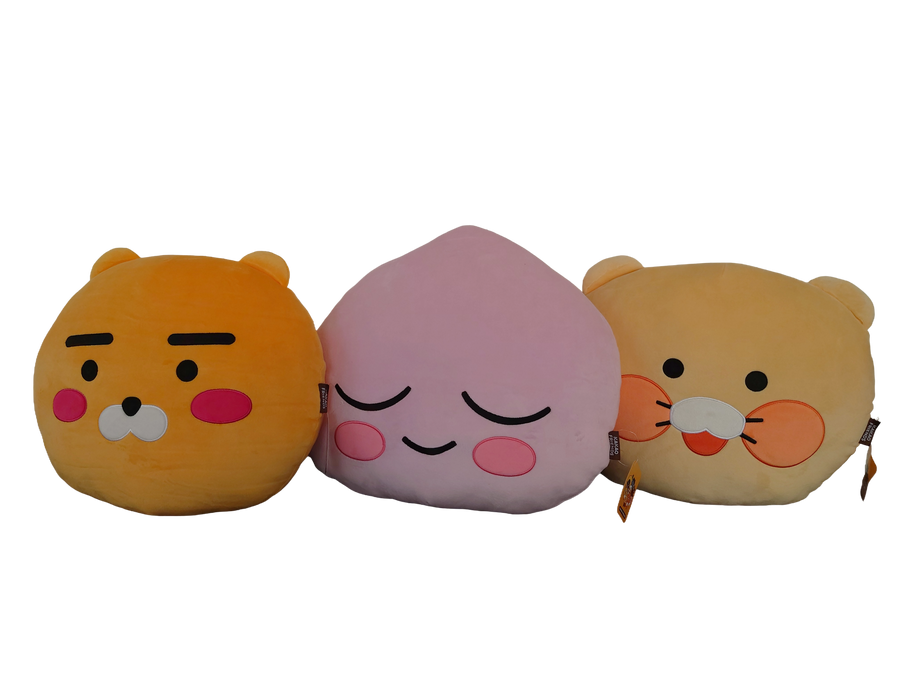 KAKAO FRIENDS フェイスクッションヌイグルミ　ライアン＆アピーチ＆チュンシク