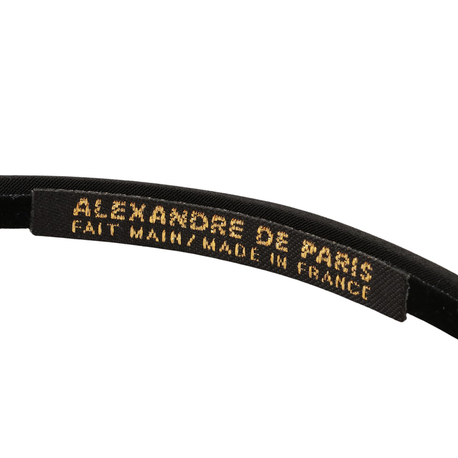 アレクサンドル ドゥ パリ ALEXANDRE DE PARIS THB 20147 06 N 1850 18 サテン カチューシャ ブラック ヘアバンド 髪留め レディース ヘアアクセサリー TIMELESS LE SATIN EMILIE SERRE TETE