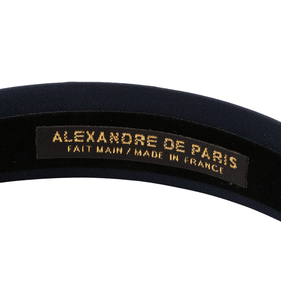 アレクサンドル ドゥ パリ ALEXANDRE DE PARIS THB 20149 25 M 1850 5 サテン カチューシャ ネイビー ヘアバンド 髪留め レディース ヘアアクセサリー   TIMELESS LE SATIN FAUSTINE SERRE TETE