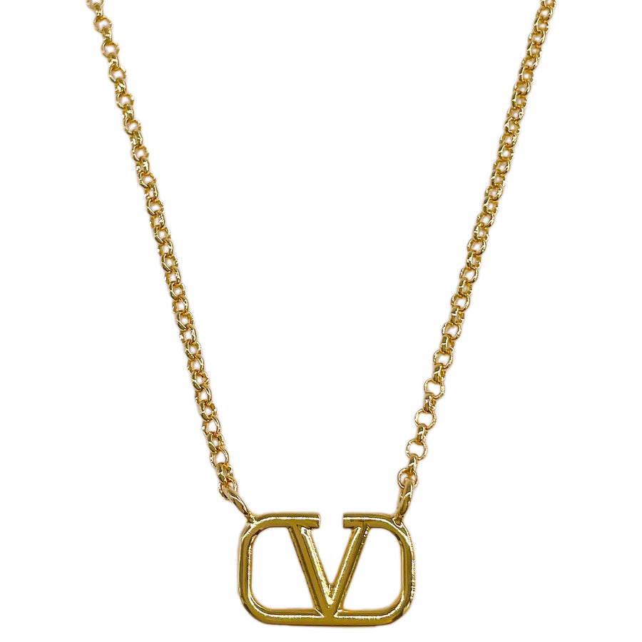 ヴァレンティノ VALENTINO 5W2J0Q37 MET CS4 Vロゴ シグネチャー メタル ネックレス ゴールド レディース アクセサリー VLOGO SIGNATURE NECKLACE