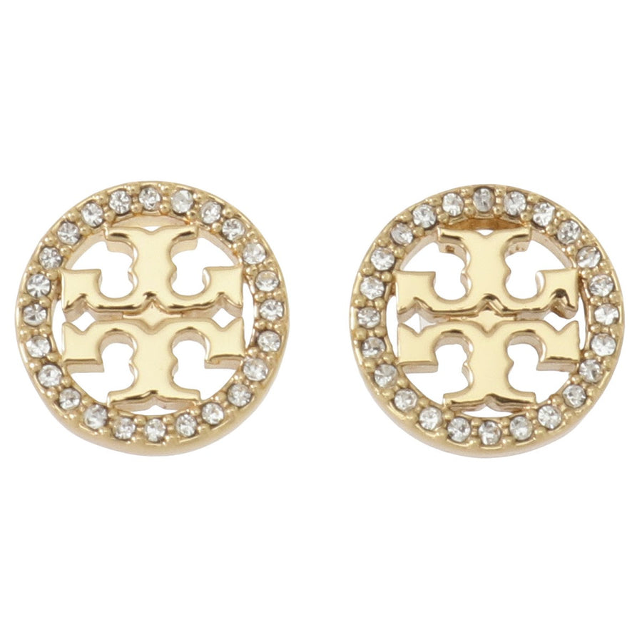 トリーバーチ Tory Burch 53422 783 ダブルT ロゴ パヴェ サークル スタッド ピアス　ゴールド レディース アクセサリー MILLER PAVE STUD EARRING