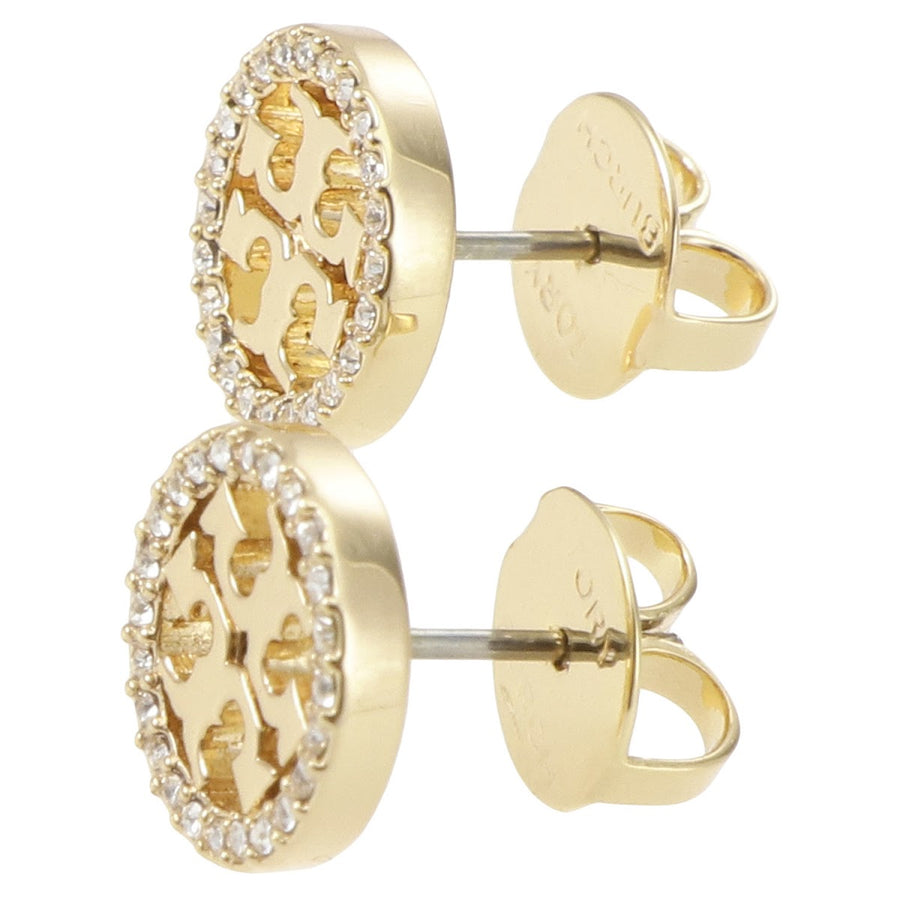 トリーバーチ Tory Burch 53422 783 ダブルT ロゴ パヴェ サークル スタッド ピアス　ゴールド レディース アクセサリー MILLER PAVE STUD EARRING