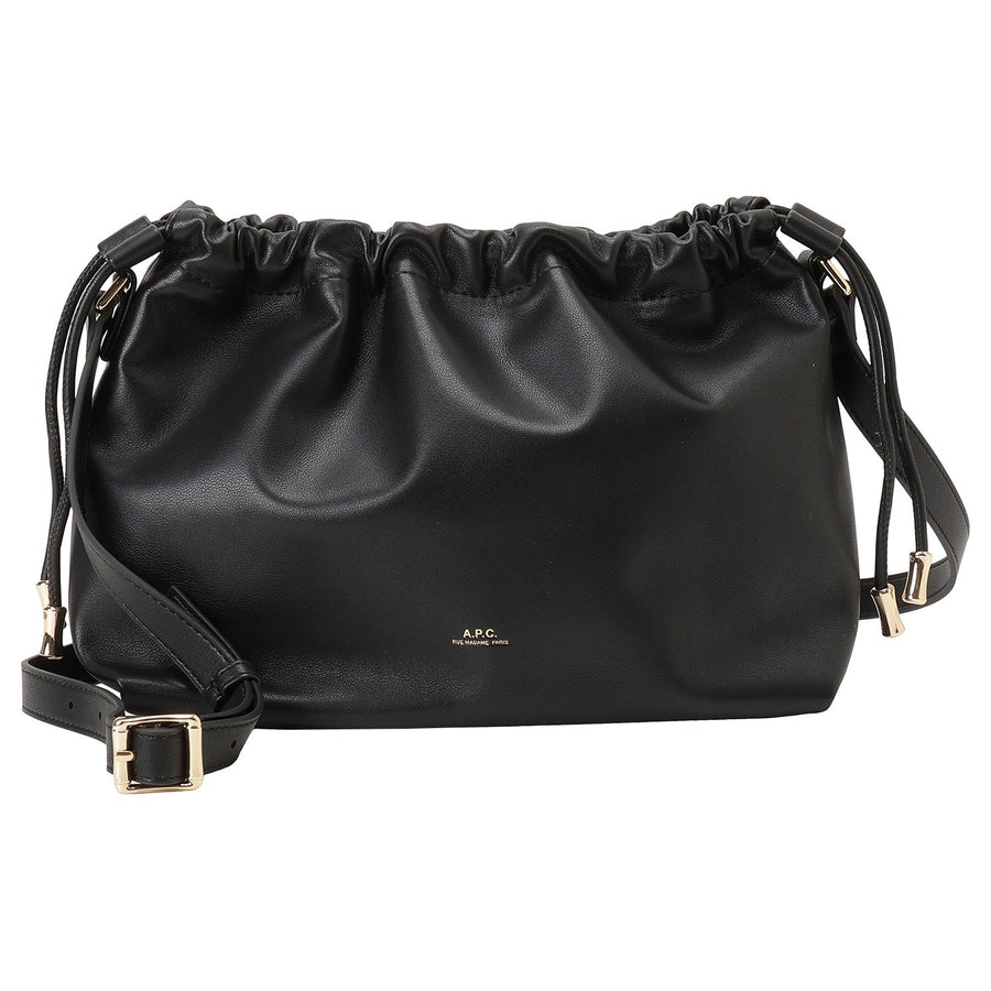 A.P.C. PUAAT F61583 LZZ BLACK APC ニノン ドローストリング ショルダーバッグ クロスボディ レディース ユニセックス SAC NINON BAG