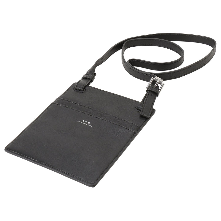 A.P.C. PUAAT H61717 LZZ BLACK APC ニノ ショルダーバッグ クロスボディ ブラック メンズ レディース ユニセックス NECK POUCH NINO CROSSBODY