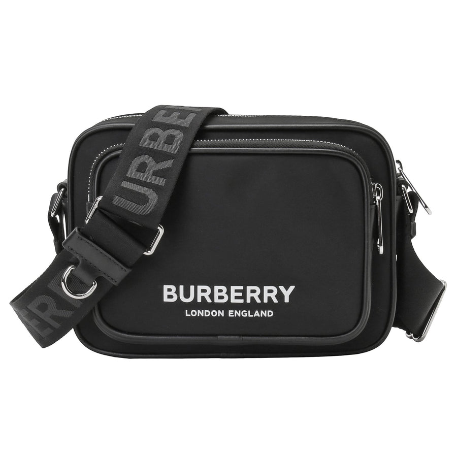 BURBERRY 8049094 A1189 ロゴプリント パディバッグ ショルダーバッグ ブラック メンズ ユニセックス ML PADDY PN9