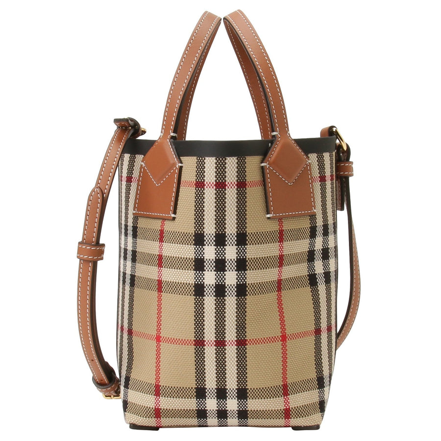 BURBERRY 8070461 A7026 ヴィンテージチェックミニ ロンドン トートバッグ 2WAY ショルダーバッグ アーカイブベージュ レディース ユニセックス LS MN LONDON TOTE YUC