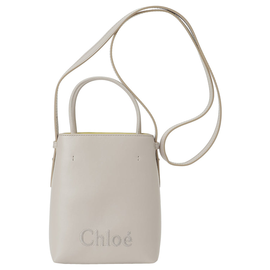 Chloe CHC23UP873I10 084 クロエセンス マイクロトートバッグ ミニバッグ 2WAYショルダー・ハンドバッグ クロスボディ ワイルドグレー レディース CHLOE SENSE