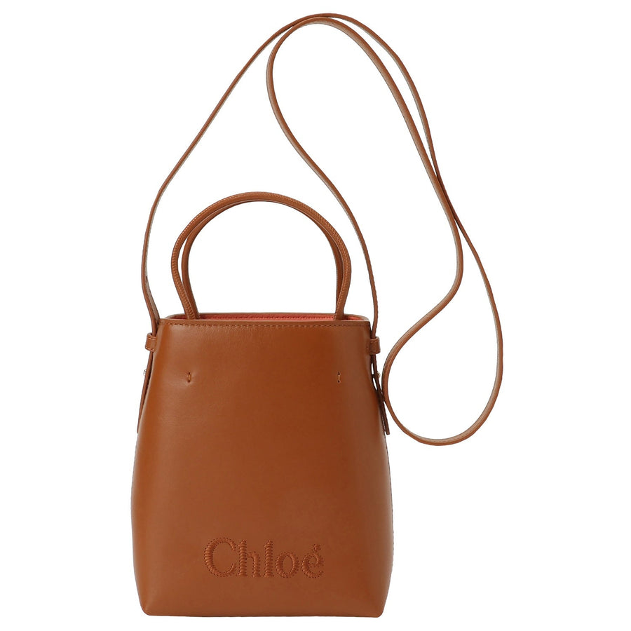 Chloe CHC23UP873I10 247 クロエセンス マイクロトートバッグ ミニバッグ 2WAYショルダー・ハンドバッグ クロスボディ キャラメル レディース CHLOE SENSE