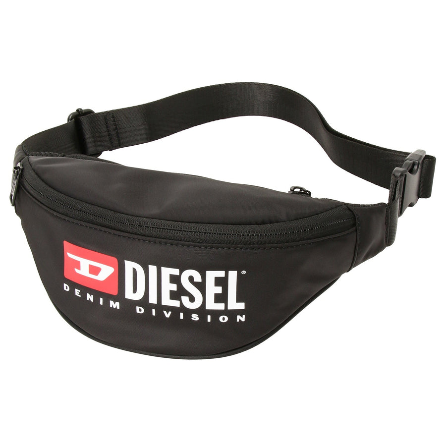 DIESEL X09554 P5480 T8013 ロゴプリント ベルトバッグ ウエストバッグ ボディバッグ ブラック メンズ RINKE BELTBAG