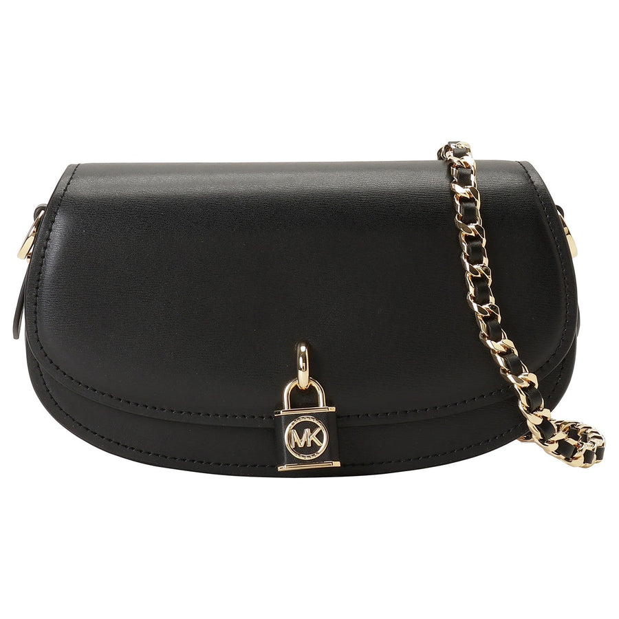 MICHAEL KORS 30F3GIMM1L 001 BLACK ミラ スモール ブレイド チェーンリンク ショルダーバッグ  クロスボディ ブラック レディース MILA SMALL SHOULDER BAG