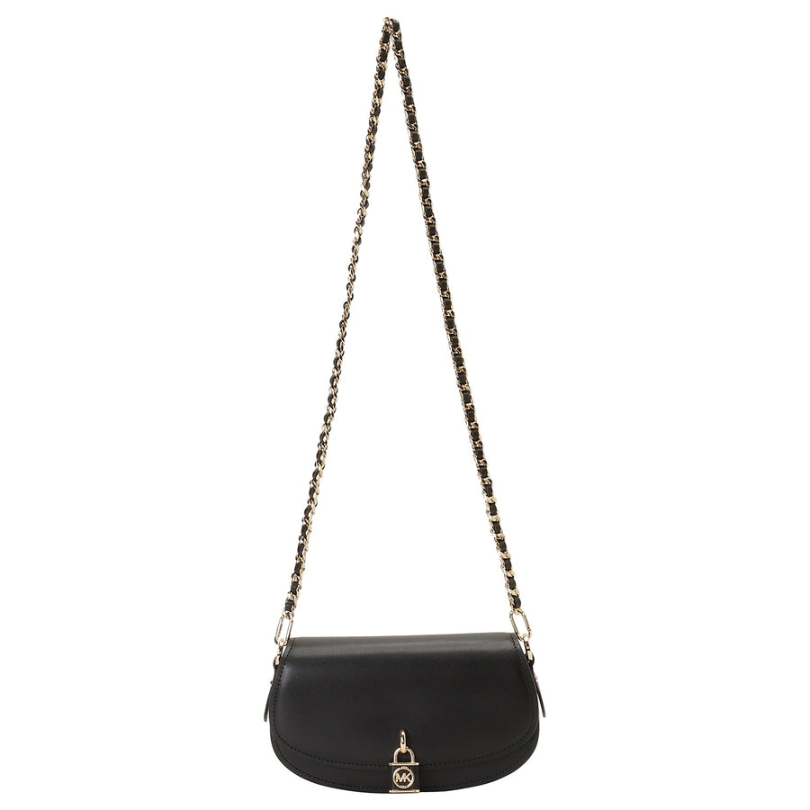 MICHAEL KORS 30F3GIMM1L 001 BLACK ミラ スモール ブレイド チェーンリンク ショルダーバッグ  クロスボディ ブラック レディース MILA SMALL SHOULDER BAG