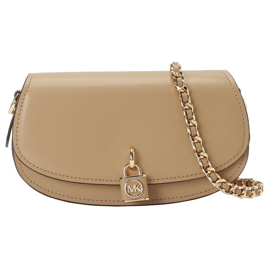 MICHAEL KORS 30F3GIMM1L 222 CAMEL ミラ スモール ブレイド チェーンリンク ショルダーバッグ  クロスボディ キャメル レディース MILA SMALL SHOULDER BAG