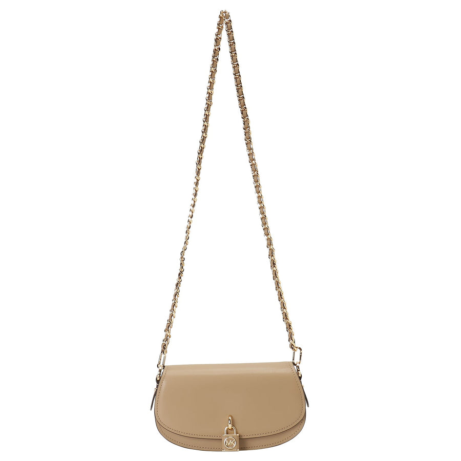 MICHAEL KORS 30F3GIMM1L 222 CAMEL ミラ スモール ブレイド チェーンリンク ショルダーバッグ  クロスボディ キャメル レディース MILA SMALL SHOULDER BAG