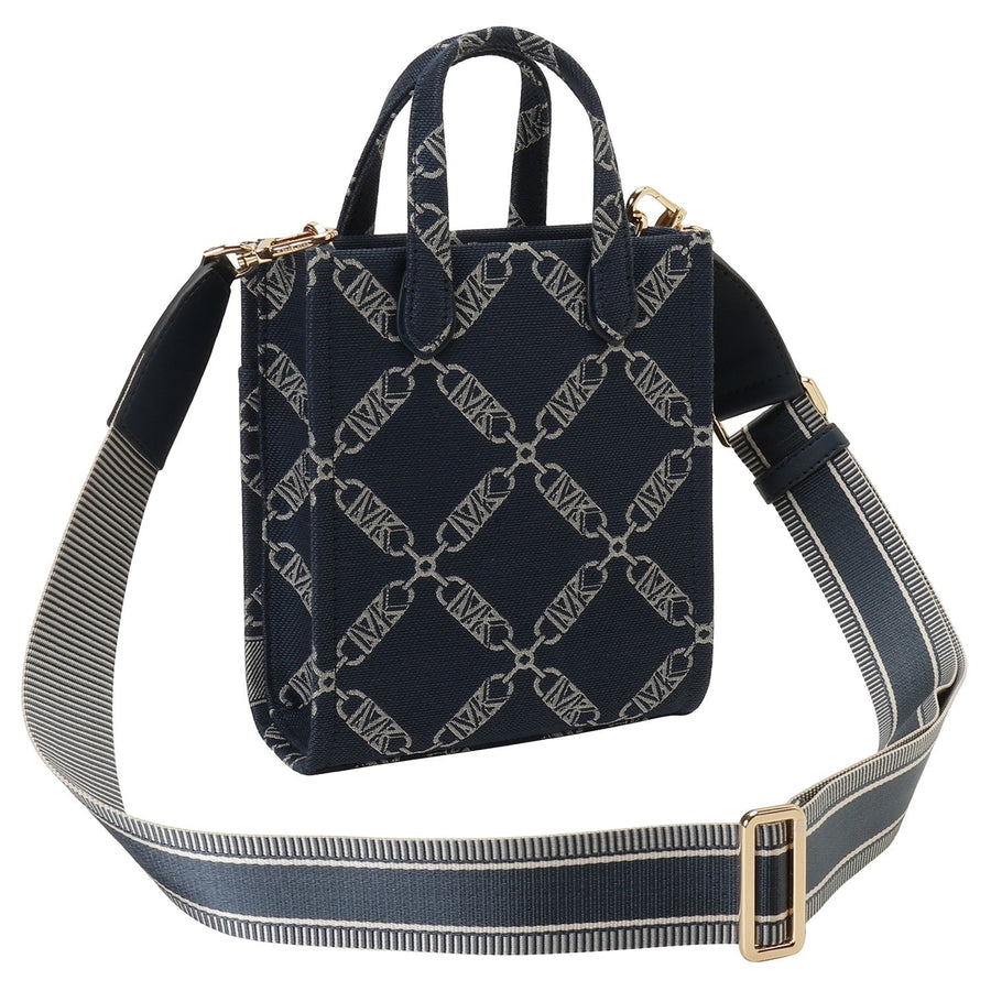 MICHAEL KORS 32F3G3GC0J 407 NAVY MULTI ジジ エンパイア ロゴ ジャカード エクストラスモール 2WAY ショルダー・トートバッグ クロスボディ ネイビーマルチ レディース GIGI XS NS SHOPPER TOTE