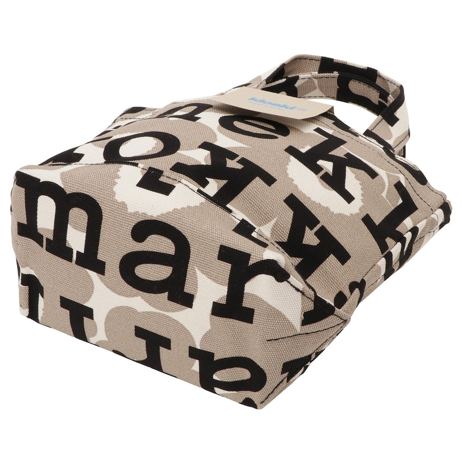 marimekko 091685 889 マリロゴ×ウニッコ柄 トートバッグ ベージュ×ブラック レディース ユニセックス Pieni Ahkera Unikko Logo Tote Bag