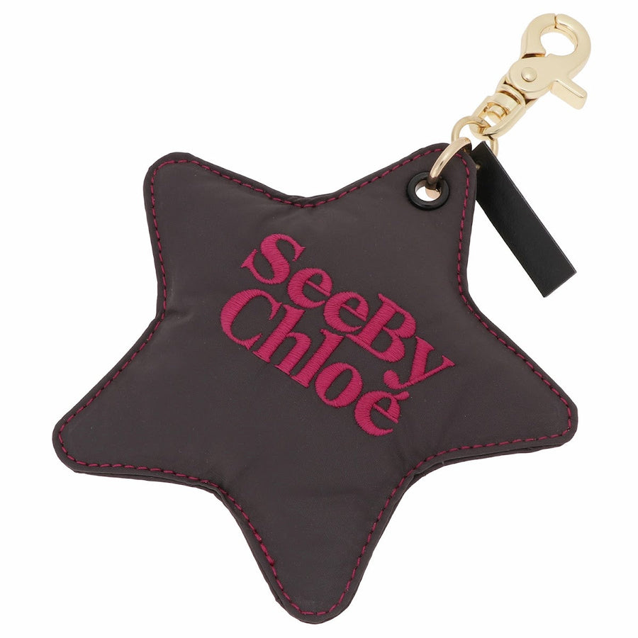 SEE BY CHLOE CHS22WK730C41 046 ジョイライダー パデッド スターキーリング バッグチャーム ミニマルグレー レディース JOY RIDER PADDED STAR KEYRING