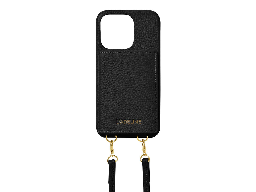 LADELINE Shoulder Strap 4Cards Case iPhone15 Pro