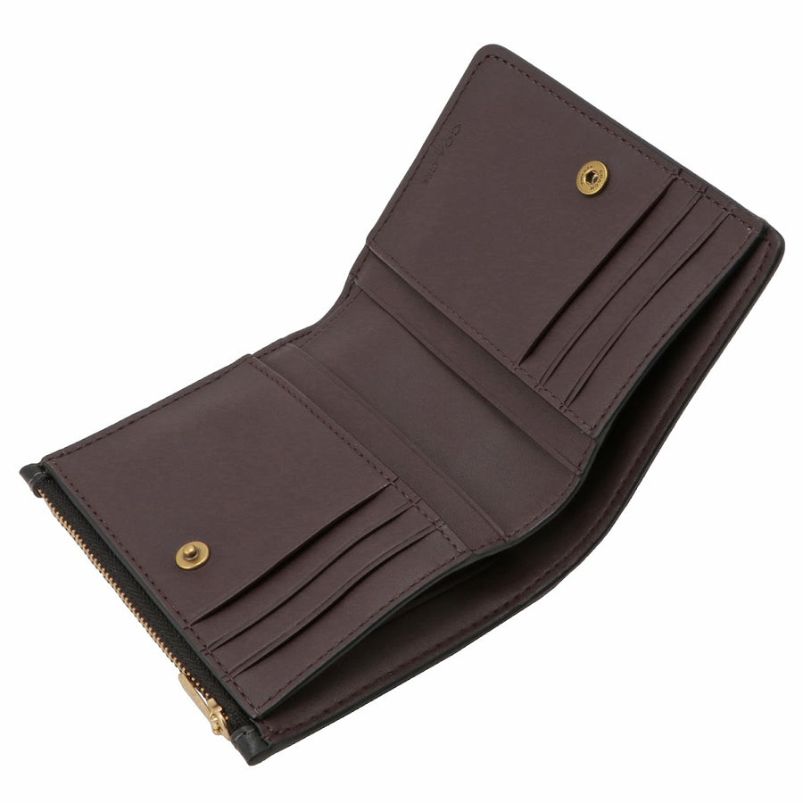 COACH C8435 B4/BK 二つ折り財布 ブラック レディース ウォレット
