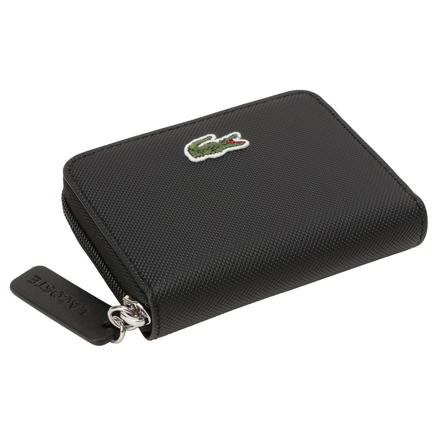 LACOSTE NF4193 000 L.12.12 スモール ジップ プチピケ コインケース ミニ財布 ブラック ワニロゴ