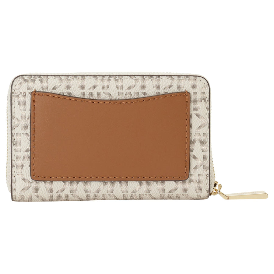 MICHAEL KORS 34H9GJ6D0B 149 VANILLA/ACRN ジェットセット  MKシグネチャー カードケース コインケース バニラ/エイコーン レディース JET SET SMALL ZIP AROUND CARD CASE