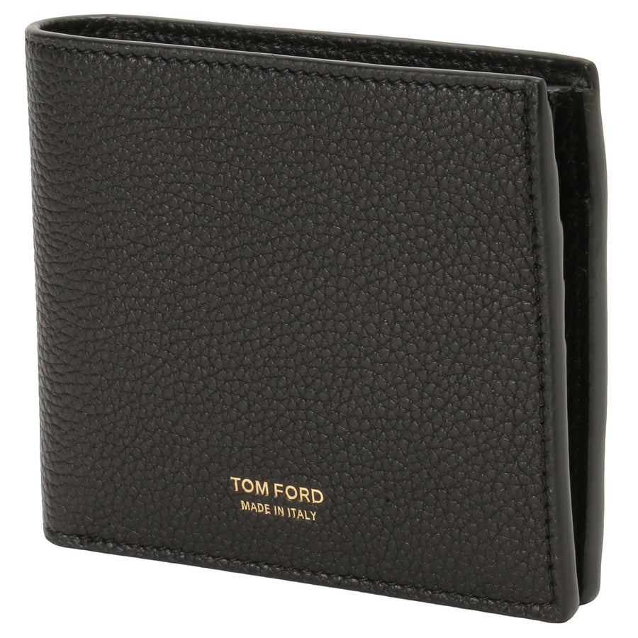 TOM FORD Y0278 LCL158G 1N001 小銭入れ付 二つ折り財布 ブラック メンズ T LINE CLASSIC BIFOLD WALLET WITH COIN SLOT