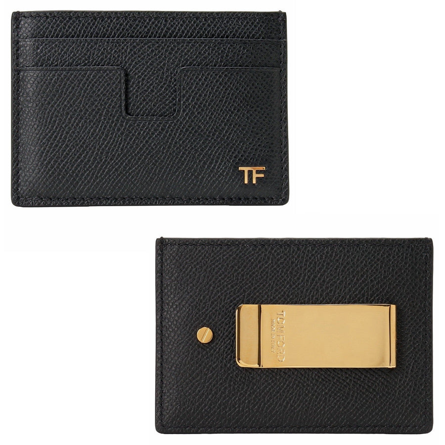 TOM FORD YM341 LCL081G 1N001 マネークリップ付 カードケース ブラック メンズ MONEY CLIP CARDHOLDER