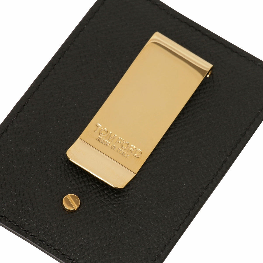 TOM FORD YM341 LCL081G 1N001 マネークリップ付 カードケース ブラック メンズ MONEY CLIP CARDHOLDER