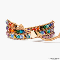 CAPE DIABLO チャクララブレインボーラップブレスレット(CDBL0028