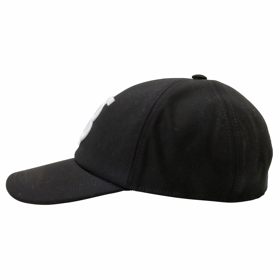 BURBERRY 8068033 A6590 M TBロゴ モノグラムロゴ コットンキャップ ベースボールキャップ 帽子 Mサイズ ブラック/ホワイト メンズ レディース ユニセックス MH TB EMB BASEBALL CAP