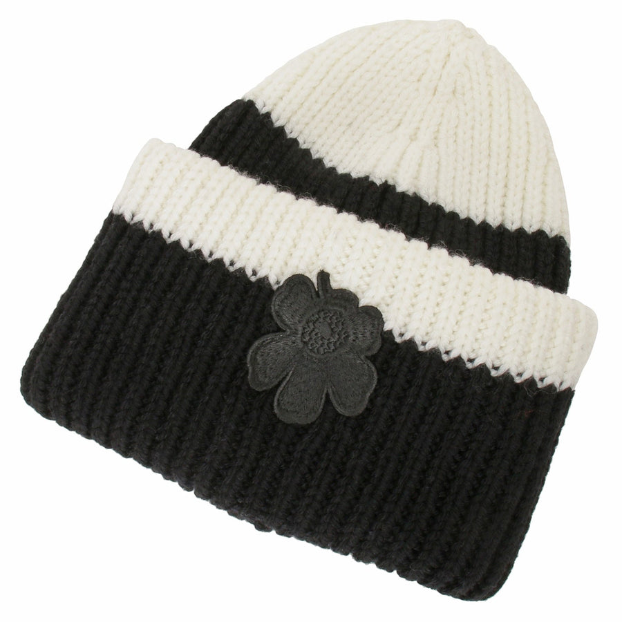 marimekko 091659 910 ビーニー ウニッコ ワンポイント カラーリング ニット帽 ブラック×ホワイト 帽子 ニットキャップ Ludia Beanie Knitted Hat