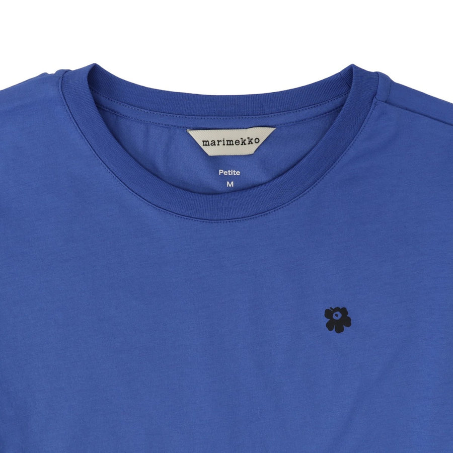 marimekko 091121 590 M ウニッコ ワンポイント クルーネック 半袖 Tシャツ Mサイズ ブルー レディース ユニセックス Silla Unikko Placement T-Shirt