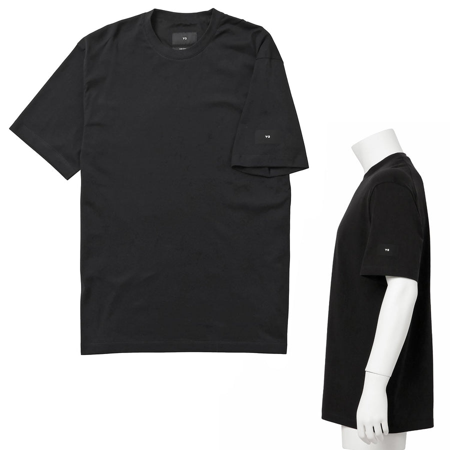 Y-3 H44798 BLK S クルーネック 半袖 ロゴ Tシャツ ブラック Sサイズ ルーズフィット オーバーサイズ リラックス ショートスリーブ ティー メンズ レディース ユニセックス ヨウジヤマモト adidas アディダス RELAXED SS TEE