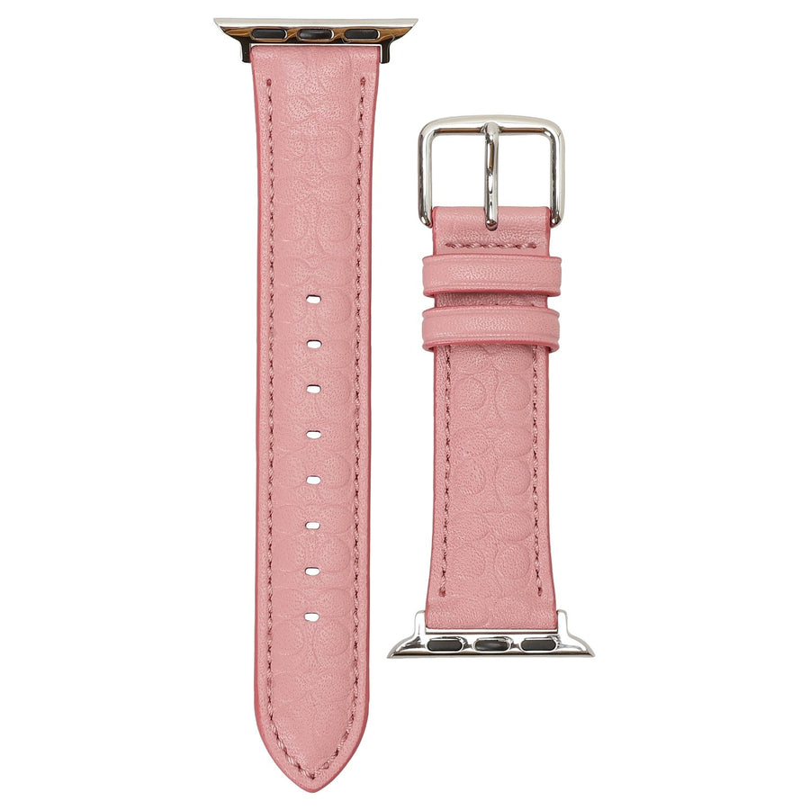 COACH Apple watch strap 14700208 アップル ウォッチ ストラップ 替えベルト【38mm/40mm/41mm ケース対応 ※ベルトのみ】シグネチャーC エンボスレザー ストラップ バブルガムピンク レディース 交換バンド 付け替えベルト