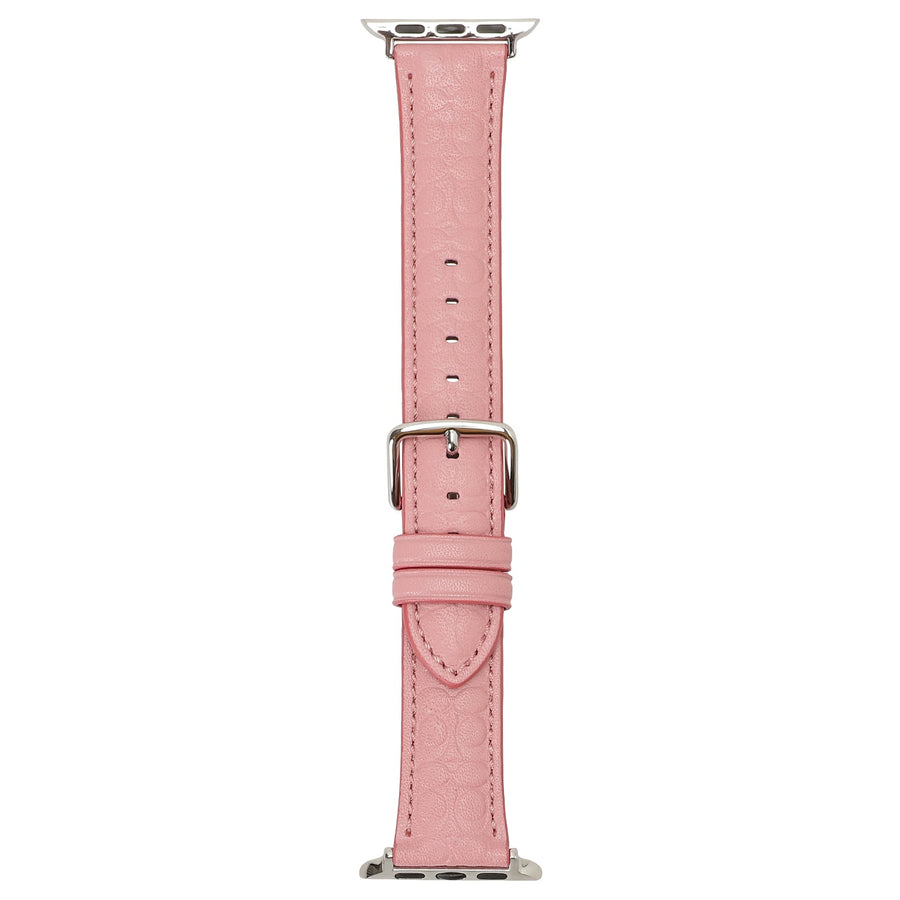 COACH Apple watch strap 14700208 アップル ウォッチ ストラップ 替えベルト【38mm/40mm/41mm ケース対応 ※ベルトのみ】シグネチャーC エンボスレザー ストラップ バブルガムピンク レディース 交換バンド 付け替えベルト