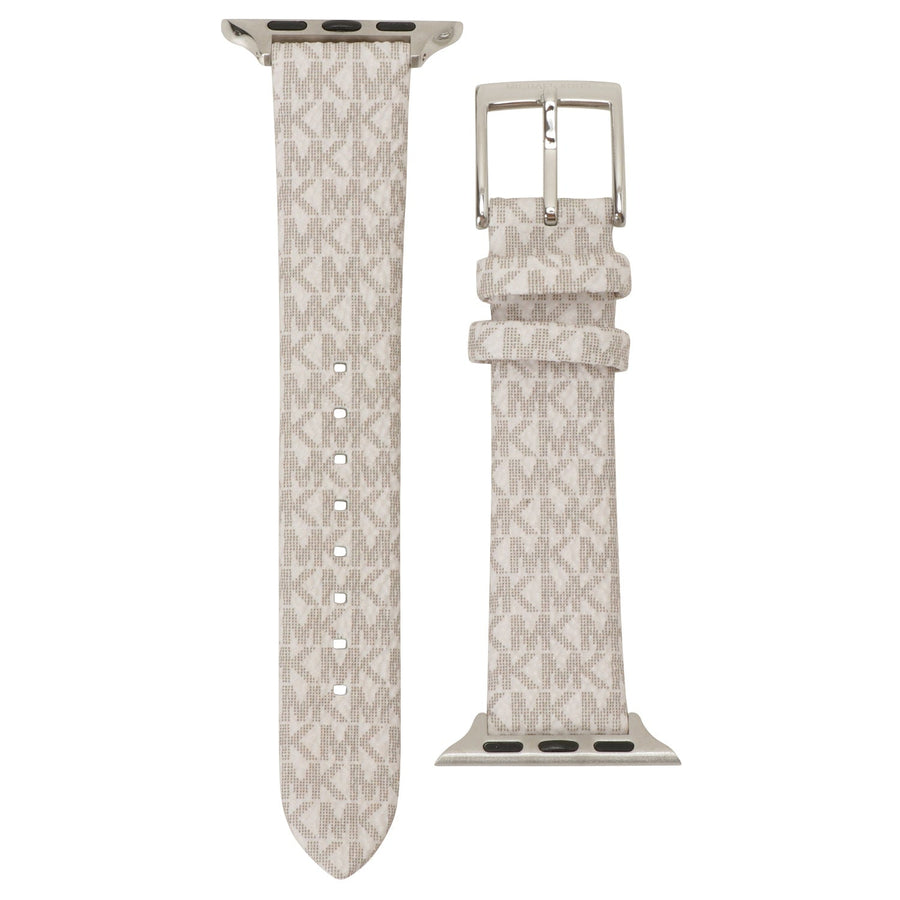 MICHAEL KORS Apple watch strap MKS8001 アップル ウォッチ ストラップ 替えベルト【38mm/40mm/41mm ケース対応 ※ベルトのみ】MKシグネチャー PVC ストラップ バニラ レディース 交換バンド 付け替えベルト