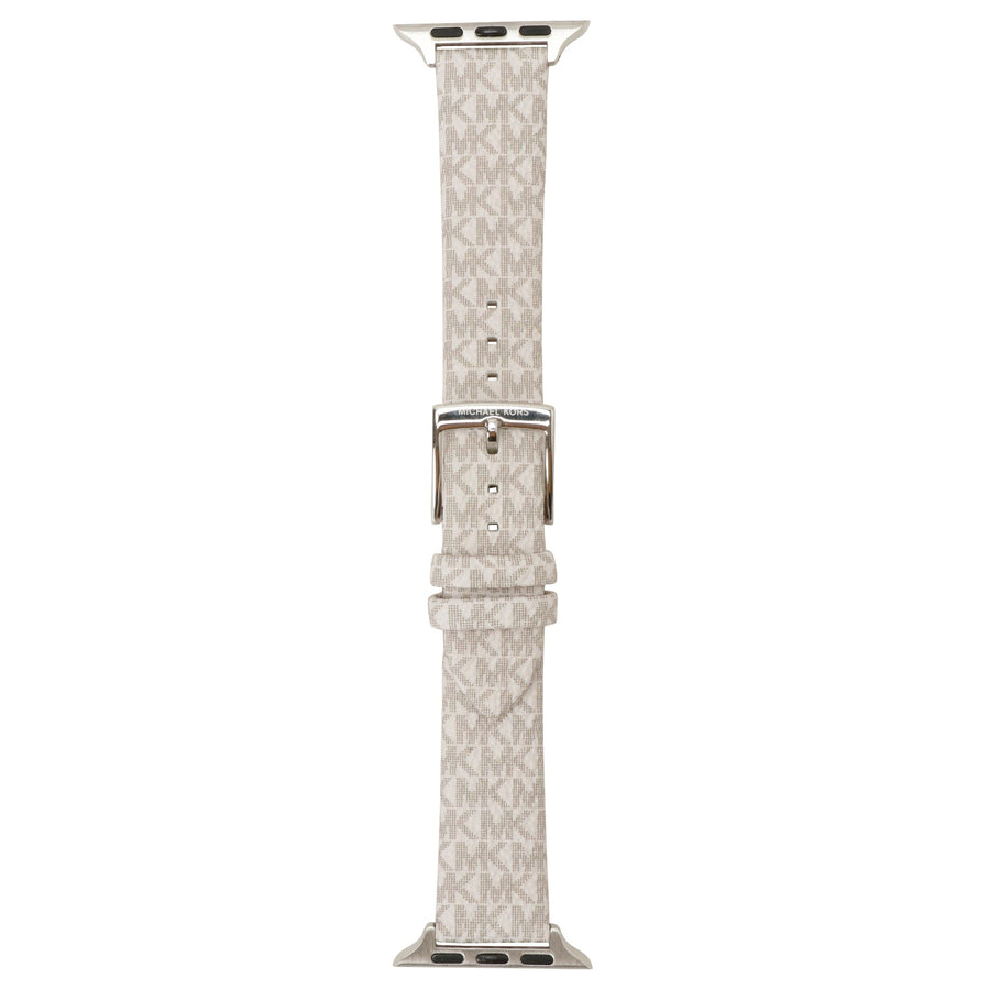 MICHAEL KORS Apple watch strap MKS8001 アップル ウォッチ ストラップ 替えベルト【38mm/40mm/41mm ケース対応 ※ベルトのみ】MKシグネチャー PVC ストラップ バニラ レディース 交換バンド 付け替えベルト