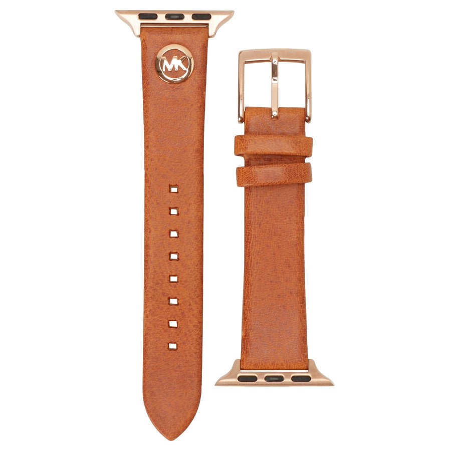 MICHAEL KORS Apple watch strap MKS8003 アップル ウォッチ ストラップ 替えベルト【38mm/40mm/41mm ケース対応 ※ベルトのみ】MKロゴ レザー ストラップ タンブラウン レディース 交換バンド 付け替えベルト