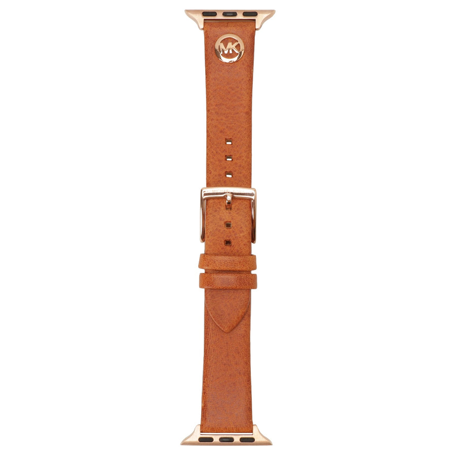 MICHAEL KORS Apple watch strap MKS8003 アップル ウォッチ ストラップ 替えベルト【38mm/40mm/41mm ケース対応 ※ベルトのみ】MKロゴ レザー ストラップ タンブラウン レディース 交換バンド 付け替えベルト