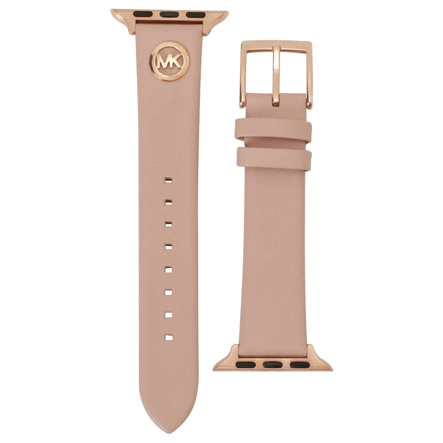 MICHAEL KORS Apple watch strap MKS8004 アップル ウォッチ ストラップ 替えベルト【38mm/40mm/41mm ケース対応 ※ベルトのみ】MKロゴ レザー ストラップ ブラッシュピンク レディース 交換バンド 付け替えベルト