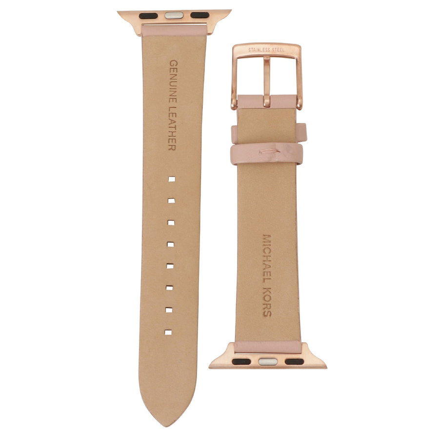 MICHAEL KORS Apple watch strap MKS8004 アップル ウォッチ ストラップ 替えベルト【38mm/40mm/41mm ケース対応 ※ベルトのみ】MKロゴ レザー ストラップ ブラッシュピンク レディース 交換バンド 付け替えベルト