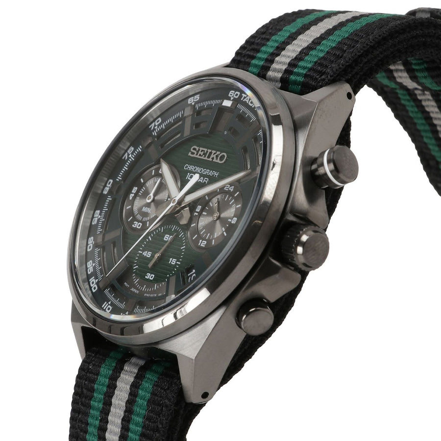 SEIKO SSB411P1 クロノグラフ メンズ 腕時計 海外モデル 逆輸入 クオーツ アナログ グリーン ウォッチ WATCH